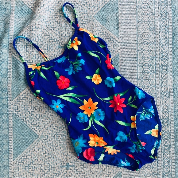 Vintage Other - VTG vibrant one piece swimsuit